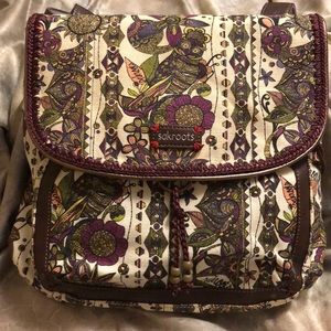 Sakroots Convertable Backpack Ivory spirit desert.